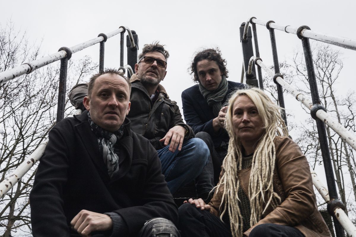 Image of the Southbound stage with a mircophone in the foreground.